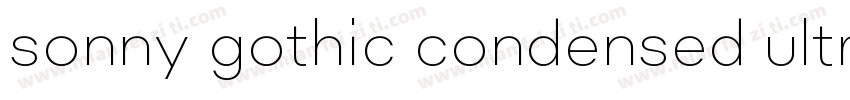 sonny gothic condensed ultra light字体转换